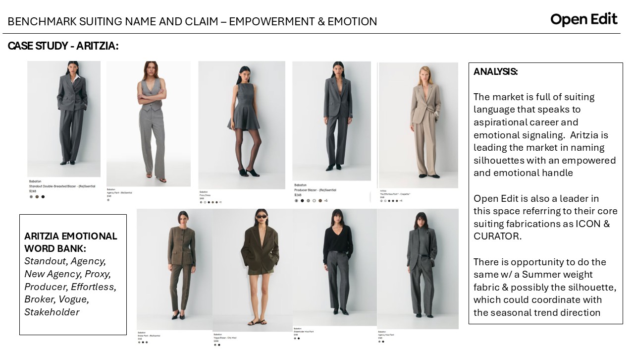 Benchmark Suiting — Empowerment & Emotion